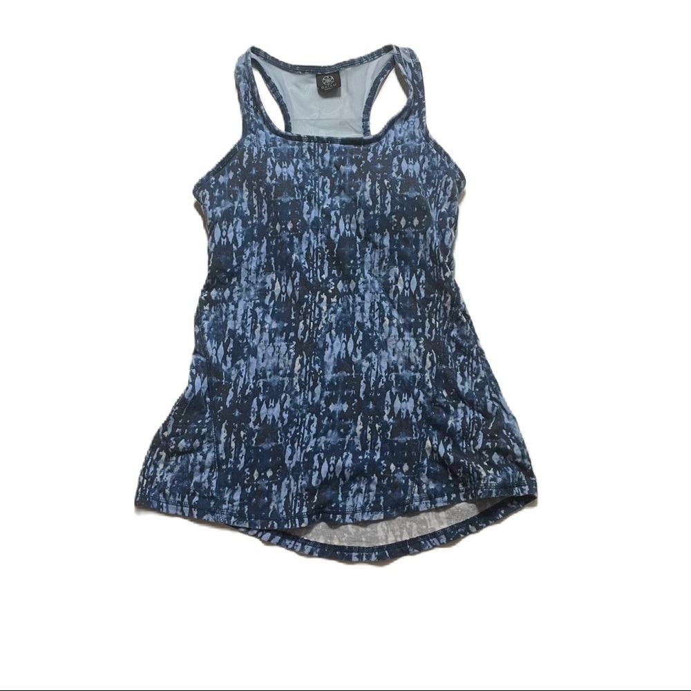 Gaiam Athleisure Racerback Athletic Workout Tank Top Built In Padded Bra Small